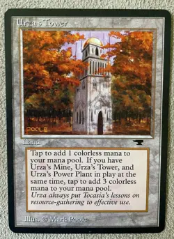 MTG MAGIC THE GATHERING - ANTIQUITIES - URZA'S TOWER (FOREST) - UNPLAYED!! - Image 1