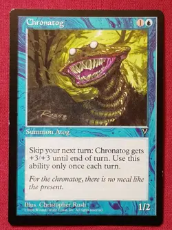 Magic The Gathering VISIONS CHRONATOG blue card MTG - Image 1