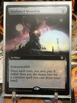 MTG | Darksteel Monolith (Extended Art) [Commander Masters] ✨FOIL✨ - Image 1