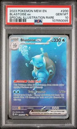 2023 POKEMON MEW EN-151 SPECIAL ILLUSTRATION RARE #200 BLASTOISE EX PSA 10 - Image 1