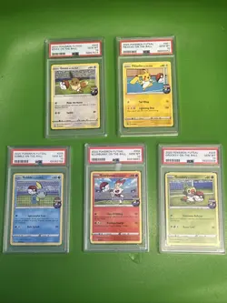 PSA GRADE 10 POKEMON FUTSAL 2020 ON THE BALL FULL SET - PIKACHU EEVEE SCORBUNNY - Image 1