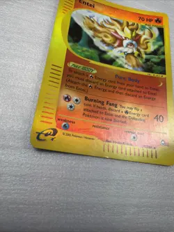 Entei 10/147 -Aquapolis - Vintage Pokemon TCG - WOTC -Reverse Holo Rare - Image 2