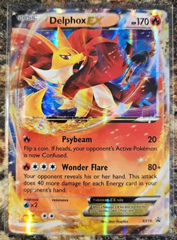 Pokemon Black Star Promo Delphox EX XY19 EXCELLENT or Better - Image 1