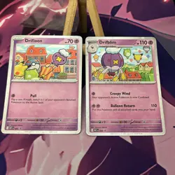 Pokemon TCG Drifloon 005 and Drifblim 006 Mega Evolution Black Star Promo - Image 1