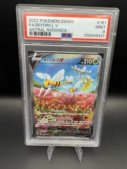 Beedrill V Full Alt Art 161/189 Pokemon Astral Radiance PSA 9 2022 - Image 1