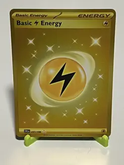 Pokemon Basic Lightning Energy 257/198 S&V Base Set Secret Rare NM Condition - Image 1