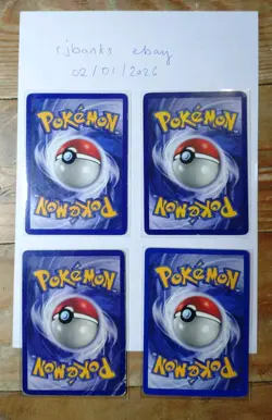 Pokemon Bundle of 4 Vintage Base Set Cards 1999 Rare Holo - Image 3