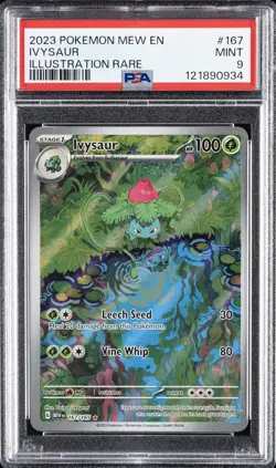2023 POKEMON MEW EN-151 ILLUSTRATION RARE #167 IVYSAUR PSA 9 - Image 1