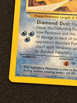 Pokemon Articuno Black Star Promo #22 Naoyo Kimura Corrected (Rare) WOTC NM+ WOW - Image 2