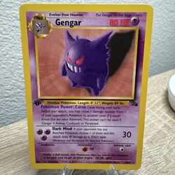Pokemon TCG Gengar First Edition Non Holo Fossil Set 20/62 1999 Vintage Rare - Image 4