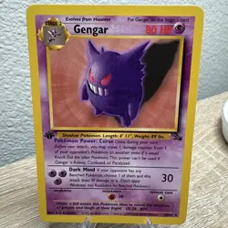 Pokemon TCG Gengar First Edition Non Holo Fossil Set 20/62 1999 Vintage Rare - Image 5