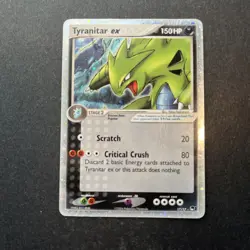 Pokemon Tyranitar EX 17/17 Holo Ultra Rare Pop Series 1 - Image 1