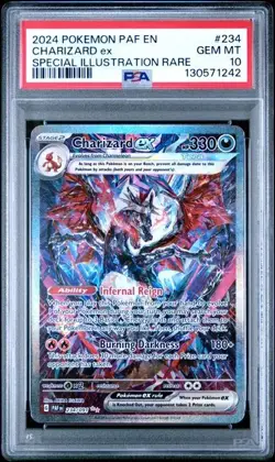 2024 POKEMON PAF EN-PALDEAN FATES SPECIAL ILLUSTRATION RARE CHARIZARD EX PSA 10 - Image 1