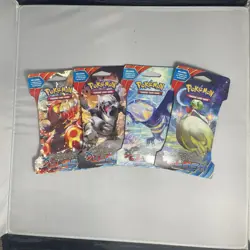 Pokemon TCG XY Primal Clash Sleeved Booster Pack Set - All 4 Artworks - Sealed - Image 1