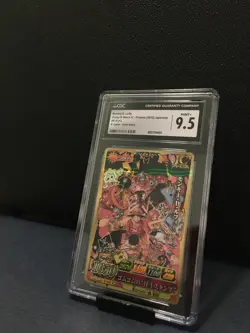 2012 ONE PIECE TRADING CARD, ONEPY PROMO #PJ13 MONKEY D. LUFFY, graded (LOW POP) - Image 1