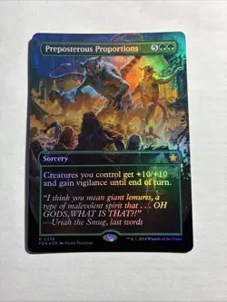 Preposterous Proportions (Borderless) - Foundations MTG Foil Plus Bonus Card!!! - Image 1