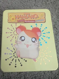 Hamtaro Trading Card Tin/Cards & Poster- Open But Has All Contents - Image 1