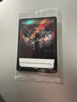 Riftbound Fist Bump Buff Double Sided Promo Card (EXCLUSIVE) Riot - Image 1