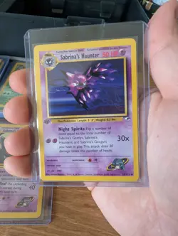 Sabrina's Haunter 1st Edition Gym Heroes 58/132 Non Holo Pokemon Card LP Vintage - Image 1