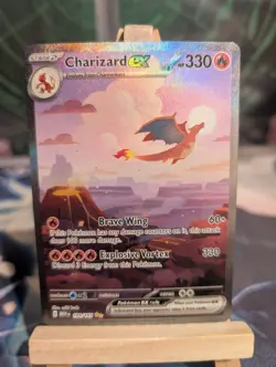 Pokemon Charizard EX Holo TCG Card 199/165 Scarlet & Violet 151 Series - Image 1