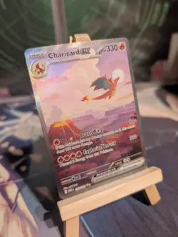 Pokemon Charizard EX Holo TCG Card 199/165 Scarlet & Violet 151 Series - Image 3