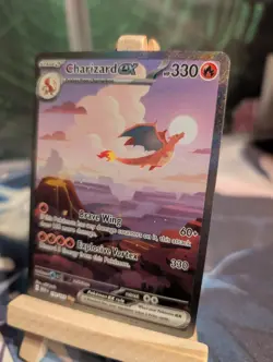 Pokemon Charizard EX Holo TCG Card 199/165 Scarlet & Violet 151 Series - Image 5