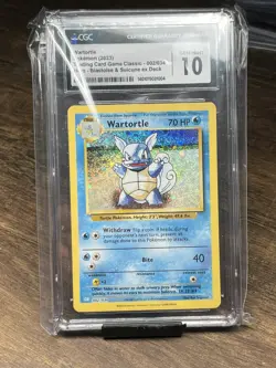 Wartortle Classic Holo GEM MINT 10 002/034 Pokemon Trading Card Game - Image 1