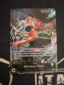 OP12-020 Roronoa Zoro Card - Alt Art Leader - English - OPTCG - Image 1