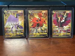 Pokemon TCG 3 Card Lot Galarian Articuno 181 Zapdos 182 & Moltres 183 NM/M - Image 1
