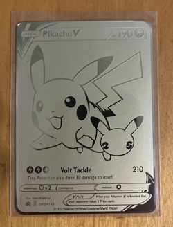 ❤‍🔥Gold Metal Pikachu V Promo SWSH145 Fan Art Card Gold Metal Card❤‍🔥 - Image 3