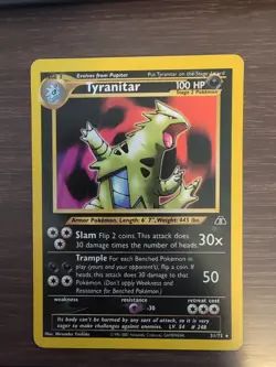 Pokemon Tyranitar Neo Discovery 31/75 Unlimited Edition Regular Card - Image 1
