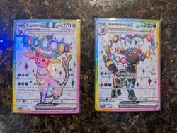 Pokemon Scarlet & Violet Promo Cards Umbreon 176 Espeon 176 SVP Black Star NM - Image 1