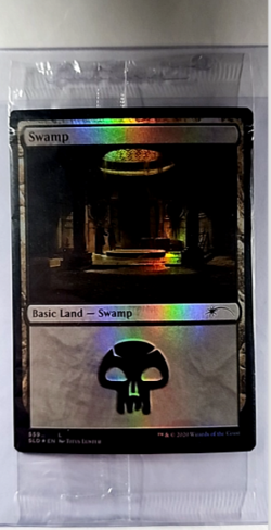 2020 MTG Magic the Gathering SLD Secret Lair Foil Sealed #559 Swamp Land WOTC - Image 1