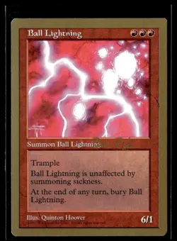 Magic The Gathering MTG World Championship Gold Border Ball Lightning - Image 1
