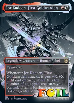 Jor Kadeen, First Goldwarden Borderless 332 MTG ONE Rare NP Foil - Image 1