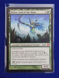 Nylea, God of the Hunt 166 MTG Theros Mythic Legendary Enchantment Creature NM - Image 1