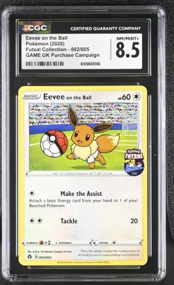 2020 Pokemon Eevee on the Ball 002/005 Promo CGC 8.5 - Image 1