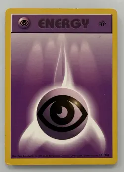 Pokemon TCG Vintage Psychic Energy Base Set 101/102 1st Edition LP - Image 1