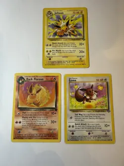 Pokemon TCG Base Eeveelutions Bundle - Eevee Jolteon & Dark Flareon - Image 1