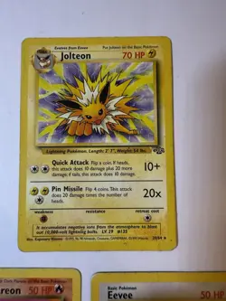 Pokemon TCG Base Eeveelutions Bundle - Eevee Jolteon & Dark Flareon - Image 4