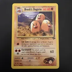 Pokemon Vintage Non-Holo Rare Brock's Dugtrio Gym Challenge 22/132 WotC - Image 1