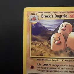 Pokemon Vintage Non-Holo Rare Brock's Dugtrio Gym Challenge 22/132 WotC - Image 2