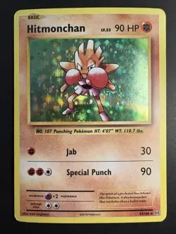 Hitmonchan 62/108 XY Evolutions Holo Rare 2016 Pokemon TCG MP/HP - Image 1