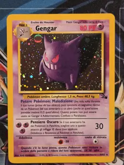 Pokemon Gengar Holo Rare Unlimited Fossil, 5/62, Vintage - Image 2