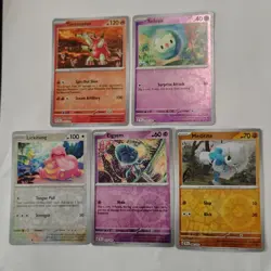 Pokemon Temporal Forces Reverse Holo Lot (5) SV05 NM/M - Image 1