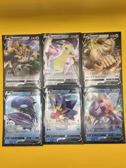 Pokemon TCG Mini V Lot (6) Slaking V, Origin Forme Palkia V, Kyogre V. - Image 1