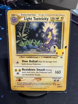Pokemon Celebrations Light Toxtricity SWSH137 Promo Holo NM - Image 1