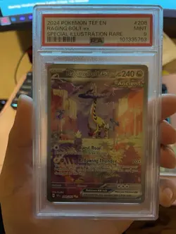 Pokemon Raging Bolt ex 208/162 Temporal Forces Special Illustration Rare PSA 9 - Image 1