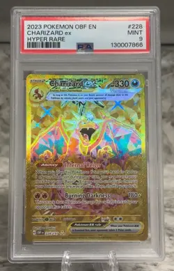 2023 POKEMON OBF EN-OBSIDIAN FLAMES HYPER RARE #228 CHARIZARD EX PSA 9 - Image 1