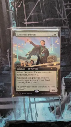 MTG Generous Patron (Extended Art) Near Mint Foil Secret Lair - Image 1